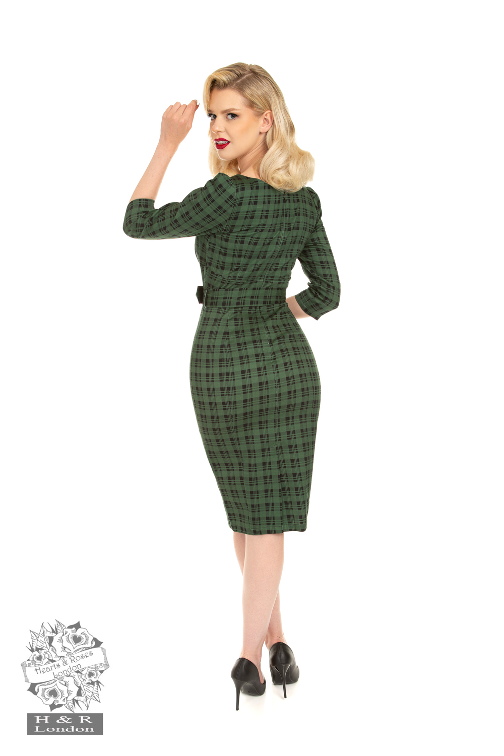 Bailey Green Check Wiggle Dress